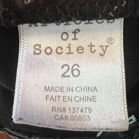 Articles Of Society Black Skinny Stretch Jeans Size 26 Women’s - Picture 2 of 5